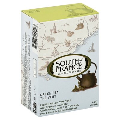 South Of France Oval Soap French Milled Green Tea 1/6 OZ [UNFI #1704964] T