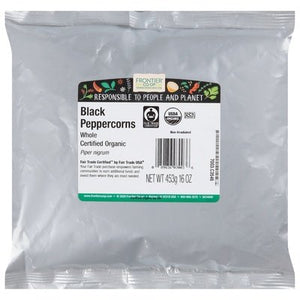 Frontier Nat Prod Co-Op Black Peppercorns Whole 1LB [UNFI #173054] [ebt]