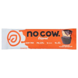 No Cow Protein Bar Chocolate Peanut Butter Cup Dipped 12/2.12 OZ [UNFI #2798734] [ebt]