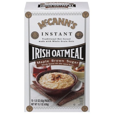 Mccanns Irish Oatmeal Oatmeal Irish Maple Brown Sugar Instant 12/15.1 OZ [UNFI #2622108] [ebt]
