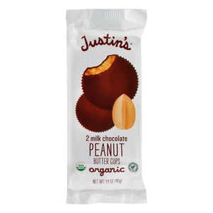 Justins Peanut Butter Cups Organic Milk Chocolate 12/1.4 OZ [UNFI #647719] [ebt] T