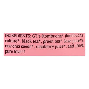 Gts Kombucha Raw Raspberry Chia 12/16 OZ [UNFI #2273423] [ebt] T