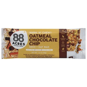 88 Acres Seed + Oat Bar Oatmeal Chocolate Chip 9/1.6 OZ [UNFI #2870368] [ebt]