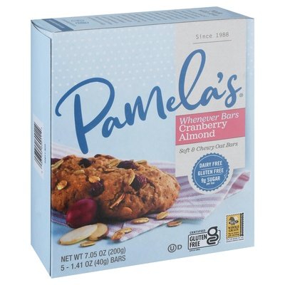 Pamelas Oat Bars Soft & Chewy Cranberry Almonds 6/5/1.41OZ [UNFI #414219] [ebt]