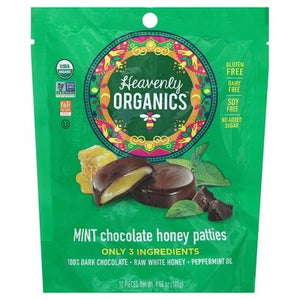 Heavenly Organics Honey Patties Mint Chocolate 6/4.66 OZ [UNFI #1600410] [ebt] T
