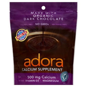 Adora Calcium Supplement Dark Chocolate 1/30 CT [UNFI #2518306] T