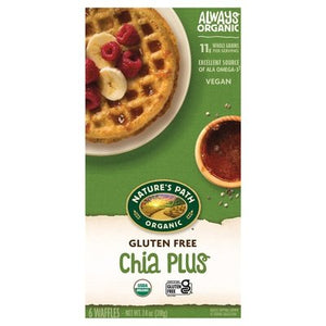 Natures Path Waffles Gluten Free Chia Plus 12/7.4 OZ [UNFI #1114610] [ebt]