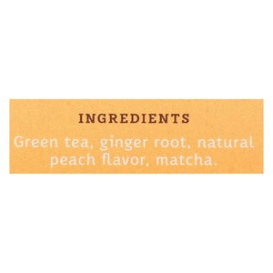 Stash Tea Green Tea & Matcha Ginger Peach Tea Bags 6/18 BAG [UNFI #814970] [ebt]