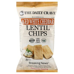 The Daily Crave Lentil Chips Age White Cheddar 8/4.25 OZ [UNFI #2312726] [ebt]