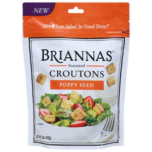 Briannas Croutons Seasoned Sweet Onion 6/5 oz [UNFI #3002284 ] [ebt]