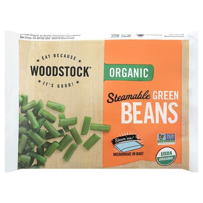 Woodstock Green Beans Organic Steamable Og2 12/12 oz [UNFI #1015445 ] [ebt]