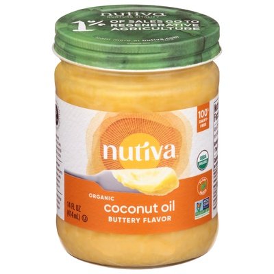Nutiva Coconut Oil Organic Buttery Flavor 6/14 OZ [UNFI #1785914] [ebt]