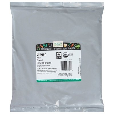 Frontier Nat Prod Co-Op Ginger Root Ground 1LB [UNFI #173781] [ebt]