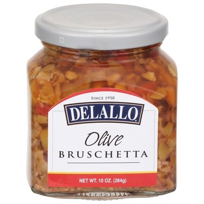 Delallo Bruschetta Olive 6/10 OZ [UNFI #408054] [ebt]