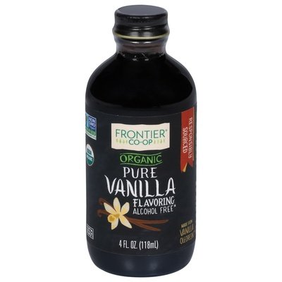 Frontier Nat Prod Co-Op Vanilla Flavoring Organic Pure 1/4 OZ [UNFI #1528280] [ebt]