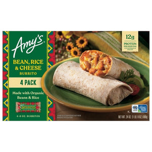 Amys Burrito Bean Rice & Cheese 4 Pack 6/24 OZ [UNFI #2984532] [ebt]