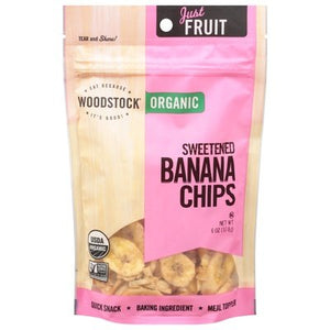 Woodstock Banana Chips Organic Sweetened 8/6 OZ [UNFI #651265] [ebt]