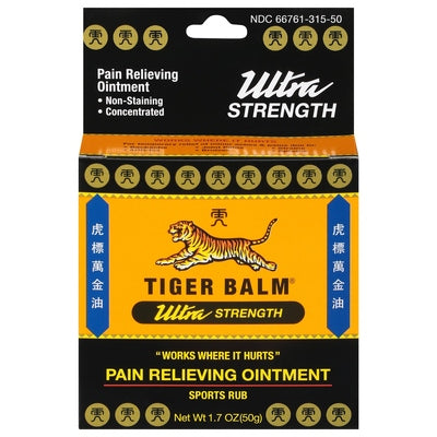 Tiger Balm Pain Relieving Ointment Ultra Strength Sports Rub 1/1.7 OZ [UNFI #867424] T