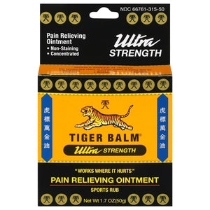 Tiger Balm Pain Relieving Ointment Ultra Strength Sports Rub 1/1.7 OZ [UNFI #867424] T