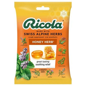 Ricola Cough Drops Honey Herb 8/24 CT [UNFI #2885820] [ebt] T
