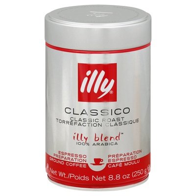 Illy Caffe Coffee Ground Classic Roast Classico 6/8.8 OZ [UNFI #1084243] [ebt]