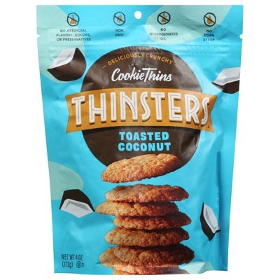 Thinsters Cookie Thins Toasted Coconut 12/4 OZ [UNFI #1879766] [ebt]