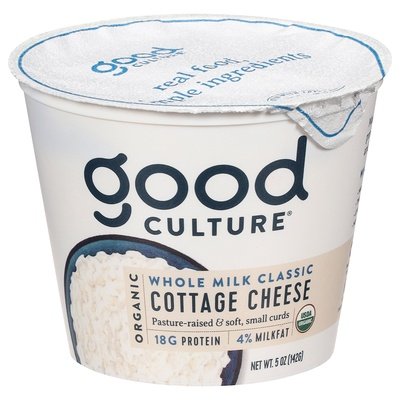 Good Culture Cottage Cheese Organic 4% Milkfat Whole Milk Classic 12/5 OZ [UNFI #2889475] [ebt]