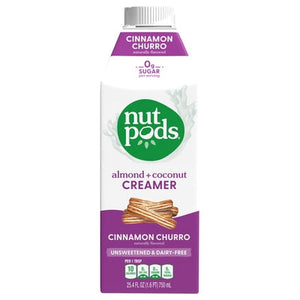 Nutpods Almond + Coconut Creamer Cinnamon Churro 6/25.4 oz [UNFI #3068277] T [ebt]