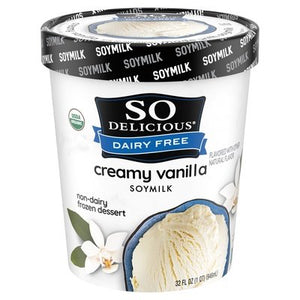 So Delicious Frozen Dessert Non-Dairy Creamy Vanilla Soymilk 6/32 OZ [UNFI #916213] [ebt]