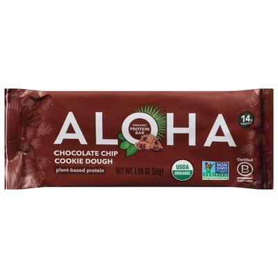 Aloha Protein Bars Organic Chocolate Chip Cookie Dough 12/1.98 OZ [UNFI #2538015] [ebt]