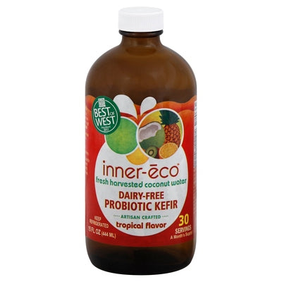 Inner-Eco Kefir Probiotic Dairy-Free Tropical Flavor 4/15 OZ [UNFI #3066750] [ebt] T