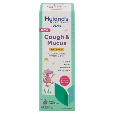 Hylands Cough & Mucus Daytime Kids Natural Grape Flavor 1/4 OZ [UNFI #2866861] T