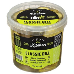 Cleveland Kitchen Pickled Chips Classic Dill 12/24 OZ [UNFI #2811453] [ebt]