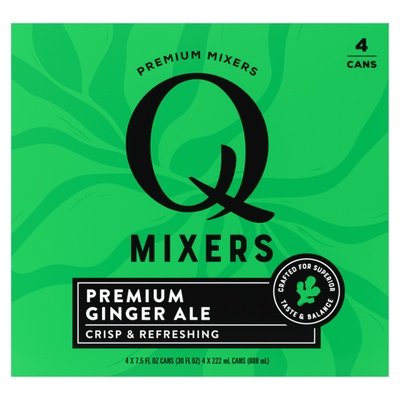 Qdrink Sprkln Wtr Gngr Ale Can  6/4/7.5 OZ [UNFI #2113553] [ebt] T