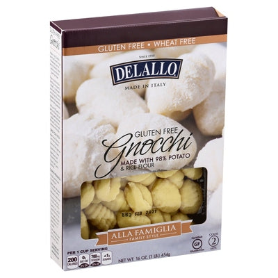 Delallo Gnocchi Gluten Free Family Style 6/16 oz [UNFI #3168705 ] [ebt]