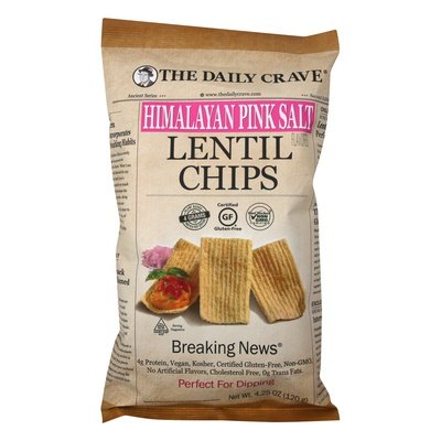 The Daily Crave Lentil Chips Himalayan Pink Salt 8/4.25 OZ [UNFI #2312809] [ebt]