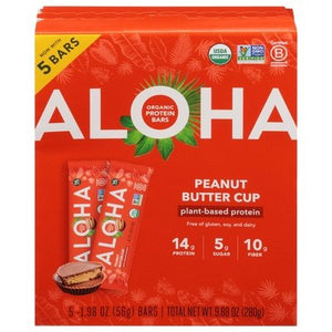 Aloha Protein Bars Organic Peanut Butter Cup 6/5 CT [UNFI #2970986] [ebt] T