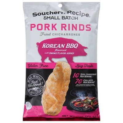 Southern Recipe Small Batch Pork Rinds Korean Bbq Flavored 6/4 OZ [UNFI #2721710] [ebt]