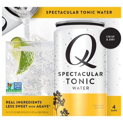 Qdrink Sprkling Wtr Tonic Can 4 6/4/7.5 OZ [UNFI #2113546] [ebt] T