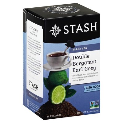 Stash Tea Black Tea Double Bergamot Earl Grey Bags 6/18 BAG [UNFI #552539] [ebt]