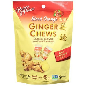Prince Of Peace Ginger Chews Blood Orange 1/4 OZ [UNFI #2857571] [ebt] T