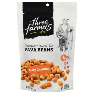 Three Farmers Fava Beans Zesty Cheddar Flavor Crunchy Roasted 6/5 OZ [UNFI #2901049] [ebt]