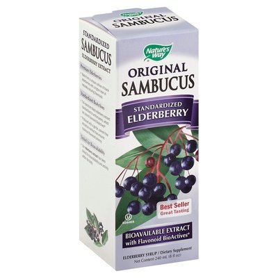 Natures Way Sambucus Original Standardized Elderberry Syrup Berry Flavor 1/8.0 OZ [UNFI #678458] T