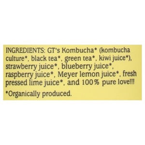 Gts Kombucha Raw Lemon Berry 12/10 OZ [UNFI #2931517] [ebt]