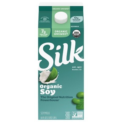 Silk Soymilk Organic Unsweet 6/64 OZ [UNFI #362525] [ebt] T
