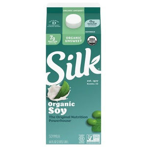 Silk Soymilk Organic Unsweet 6/64 OZ [UNFI #362525] [ebt] T