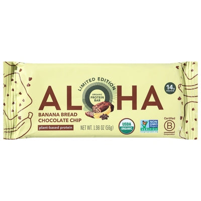 Aloha Protein Bar Organic Banana Bread Chocolate Chip Og2 12/1.98 oz [UNFI-CARLISLE #3088606 ] [ebt]