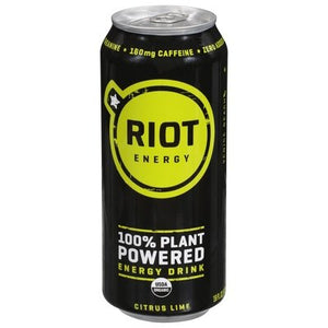 Riot Energy Energy Drink Organic Citrus Lime 12/16 OZ [UNFI #2551182] [ebt] T