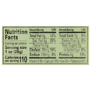 Organic Valley Cheese Sharp Cheddar Raw 12/8 OZ [UNFI #198408] [ebt]