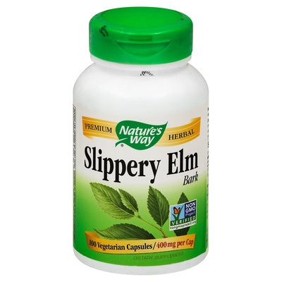 Natures Way Slippery Elm Bark 400 Mg Vegetarian Capsules 1/100 CAP [UNFI #379800] [ebt]